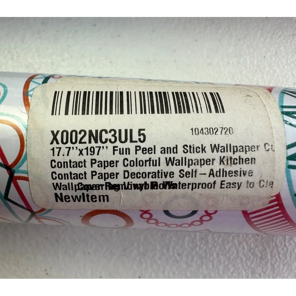 Boho Peel & Stick Wallpaper 17x197 Colorful Contact Paper Shelf Decor Bohemian!!